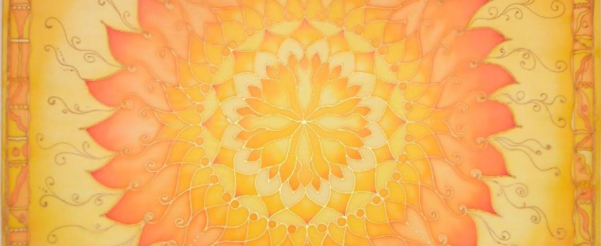 Selyem mandala festés gyerekeknek