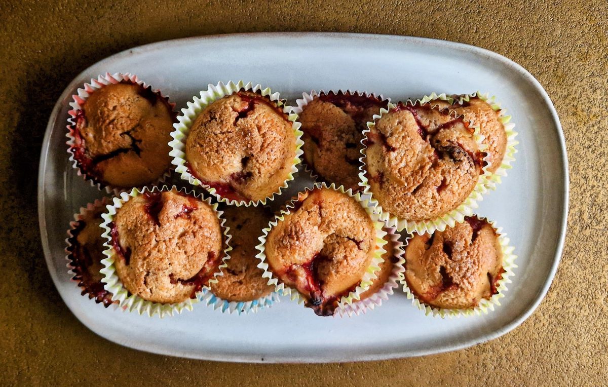 Meggyes muffin